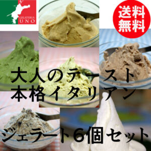 イタリアン ジェラート6個セット ピスタチオ ヘーゼルナッツ 抹茶 チョコチップ エスプレッソ ミルク